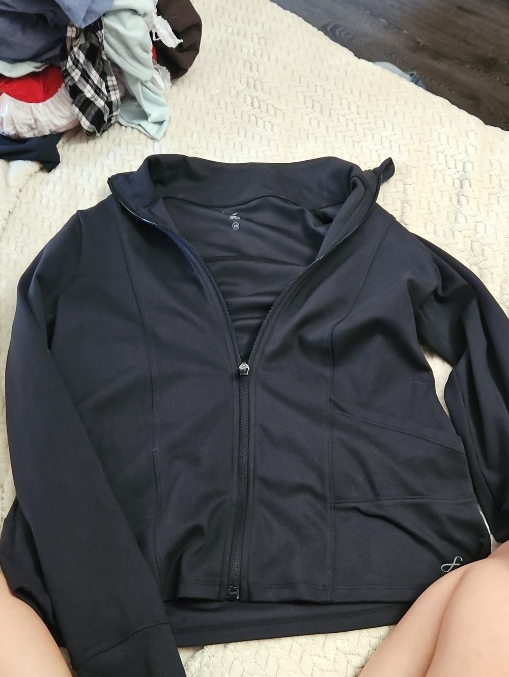 Women's Black Zip-Front Jacket